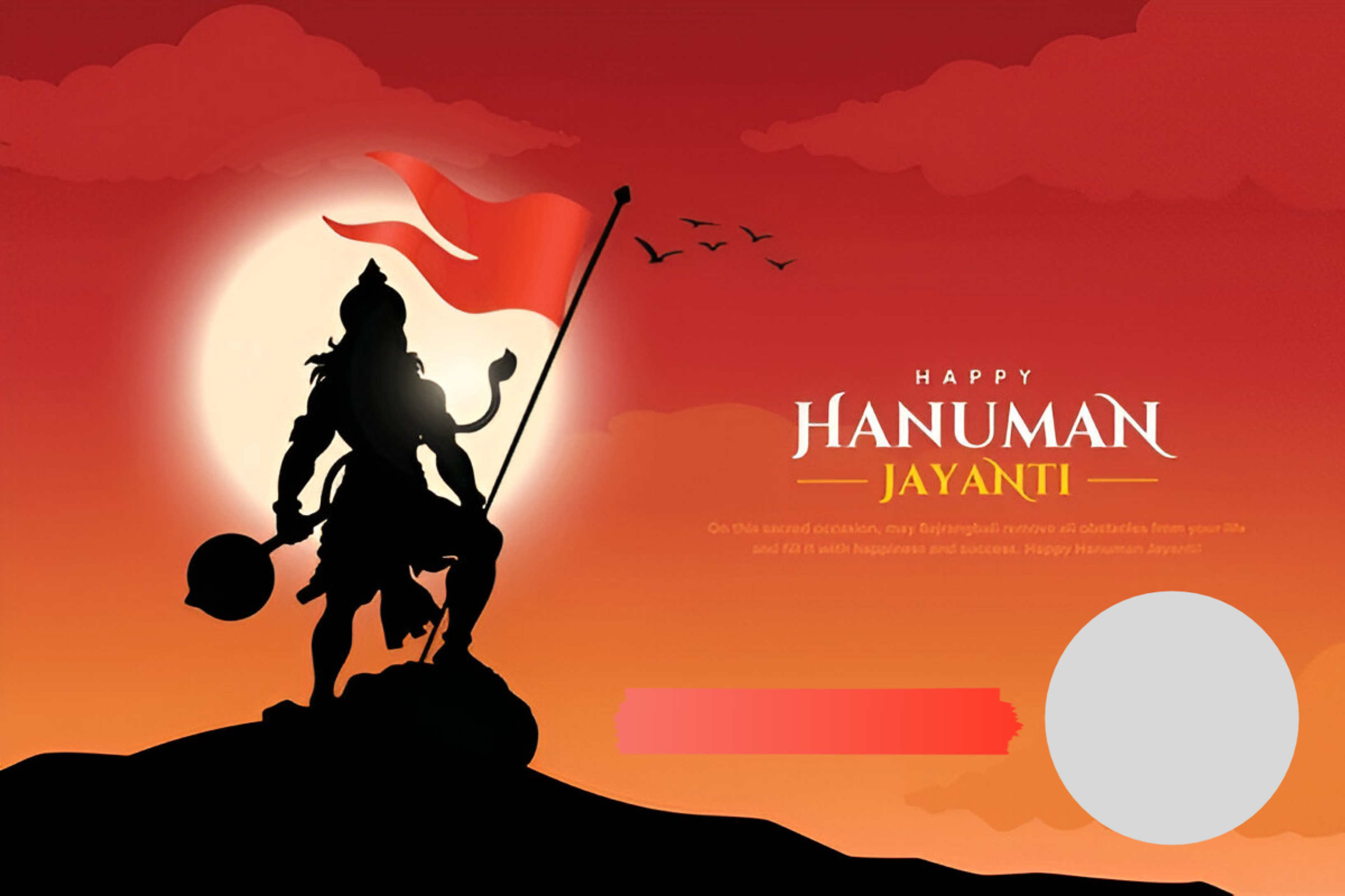 Customize this Happy-Hanuman-Jayanti poster Premium Happy-Hanuman-Jayanti poster template