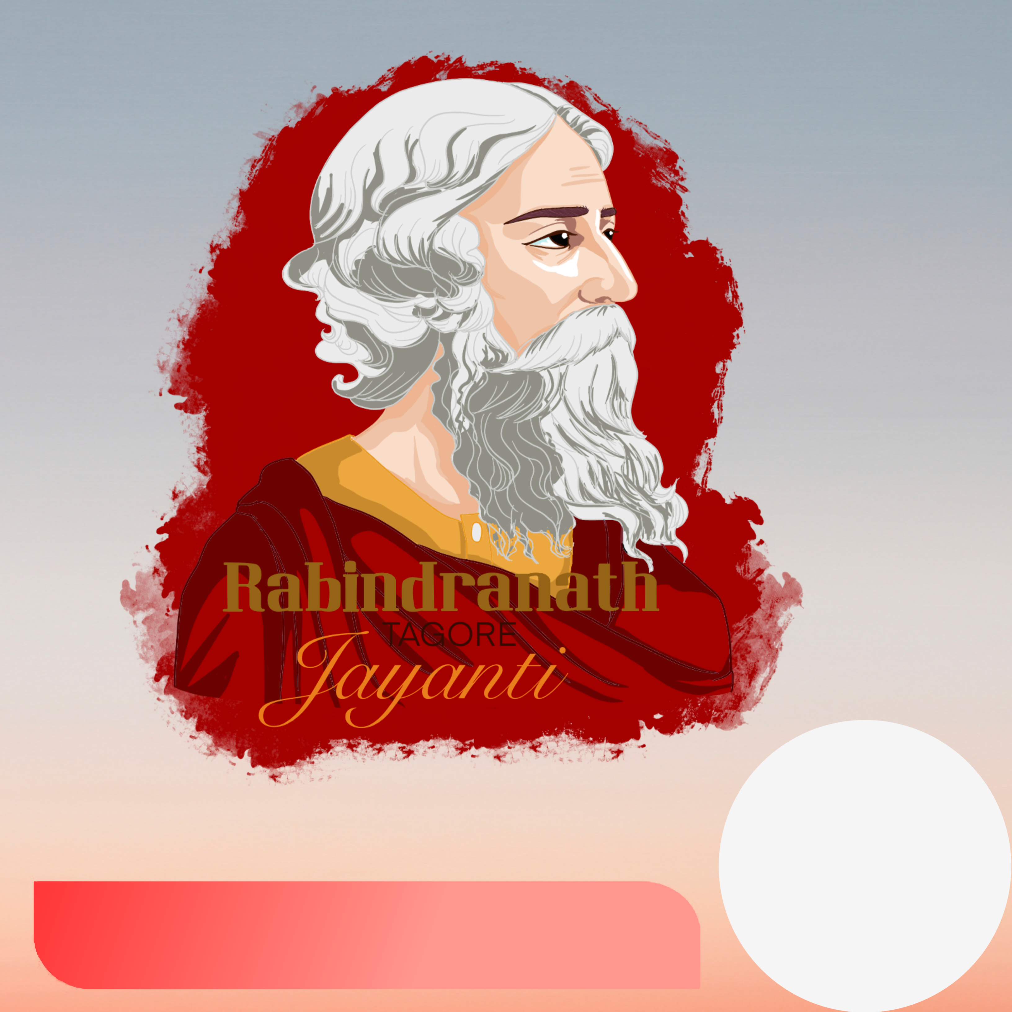 Happy-Ravindernath-Tagore-jayanti poster template